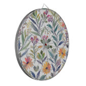 Farbige Wildblumen | Schöne Florale Wasserfarbe Dartscheibe (Vorderseite Links)