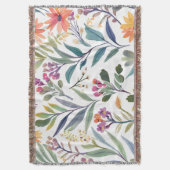 Farbige Wildblumen | Schöne florale Wasserfarbe Decke (Vorderseite Vertikal)