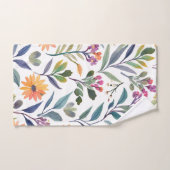 Farbige Wildblumen | Schöne florale Wasserfarben Badhandtuch Set (Handtuch)