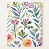 Farbige Wildblumen | Schöne florale Wasserfarben Planer (Rückseite)