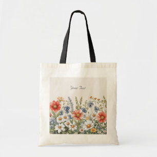 Farbige Wildblumen Tasche