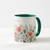Farbige Wildblumen Tasse (VorderseiteRechts)