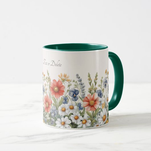 Farbige Wildblumen Tasse (VorderseiteRechts)