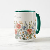 Farbige Wildblumen Tasse (VorderseiteRechts)