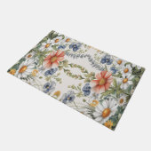 Farbige Wildblumen Türmatte (Schrägansicht)