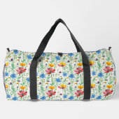 Farbige Wildblumen und grünes Gras Duffle Bag (Rückseite)