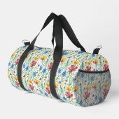 Farbige Wildblumen und grünes Gras Duffle Bag (Rechte Ecke)