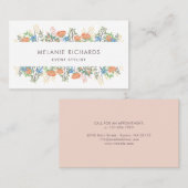 Farbige Wildblumen Visitenkarte (Vorne/Hinten)