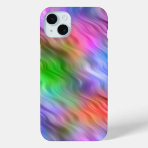 Farbige Wildblumen Wavy Textur iPhone 15 Mini Hülle