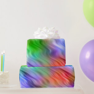 Farbige Wildblumen Wavy Textur Geschenkpapier