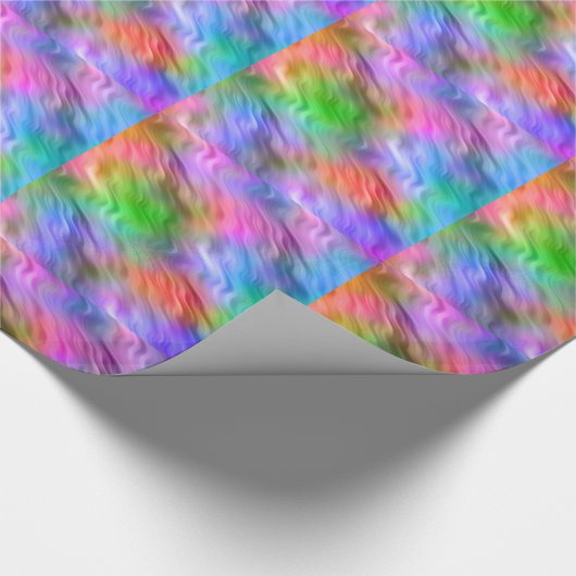 Farbige Wildblumen Wavy Textur Geschenkpapier (Ecke)