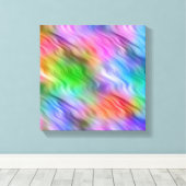 Farbige Wildblumen Wavy Textur Leinwanddruck (Insitu (Holzboden))