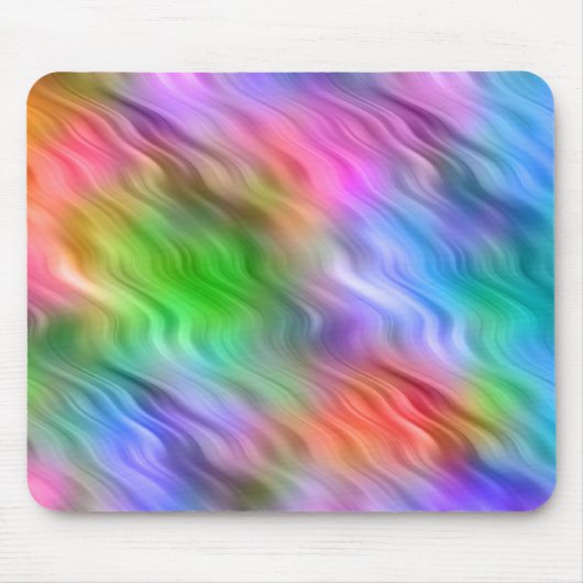 Farbige Wildblumen Wavy Textur Mousepad (Vorne)