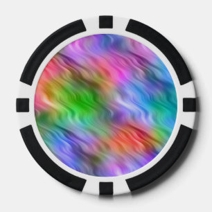 Farbige Wildblumen Wavy Textur Pokerchips