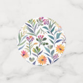 Farbige Wildblumen | Wunderschöne florale Wasserfa Konfetti (Klein Vorderseite)