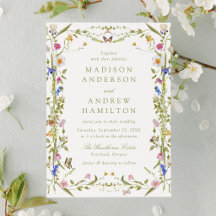 Farbige Wildblumenwiese Hochzeit