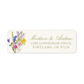 Farbige Wildblumenwiese Hochzeit Rücksendeadresse (Vorne)