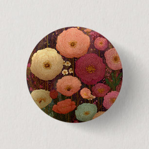 Farbige Wildblumenwiesen 3 Button