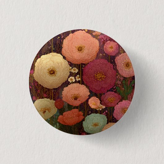 Farbige Wildblumenwiesen 3 Button (Vorderseite)