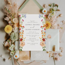 Farbige Wilde Blumen Hochzeit