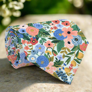 Farbige wilde Blumen Wasserfarbe Natur Garten Krawatte