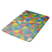 Farbige Windrad-Quilt-Design Badematte (Schrägansicht)
