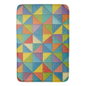 Farbige Windrad-Quilt-Design Badematte (Vorderseite Vertikal)