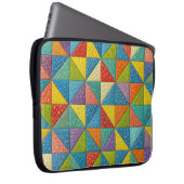 Farbige Windrad-Quilt-Design Laptopschutzhülle (Vorne Rechts)