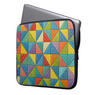 Farbige Windrad-Quilt-Design Laptopschutzhülle