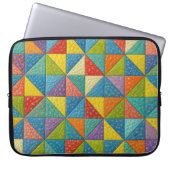 Farbige Windrad-Quilt-Design Laptopschutzhülle (Vorderseite)