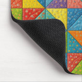 Farbige Windrad-Quilt-Design Mousepad (Ecke)