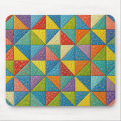 Farbige Windrad-Quilt-Design Mousepad (Vorne)
