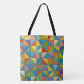 Farbige Windrad-Quilt-Design Tasche (Vorderseite)