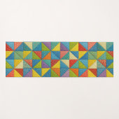 Farbige Windrad-Quilt-Design Yogamatte (Vorderseite (Horizontal))