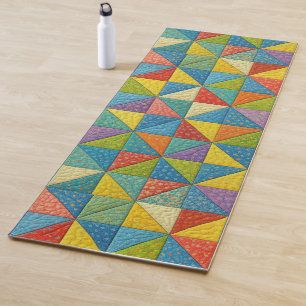 Farbige Windrad-Quilt-Design Yogamatte