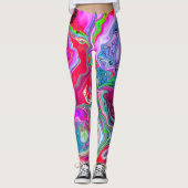 Farbige Wirbel Abstrakte Fluid Art Leggings (Vorderseite)