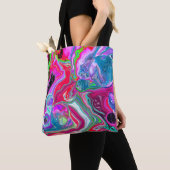 Farbige Wirbel Abstrakte Fluid Art Tasche (Von Nahem)