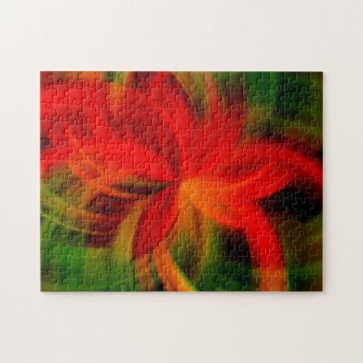 Farbige Wirbel Abstrakte Kunst Puzzle (Horizontal)