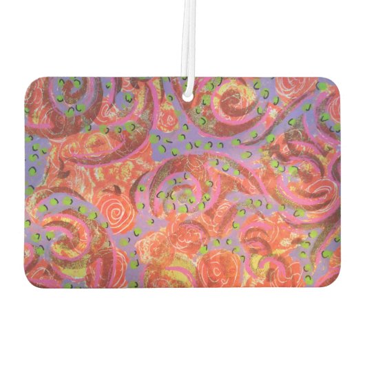 Farbige Wirbel Autolufterfrischer (Rückseite)