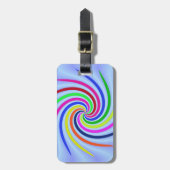 Farbige Wirbel Gepäckanhänger (Vorderseite vertikal)