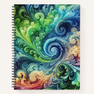 Farbige Wirbel Journal Notizblock
