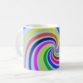Farbige Wirbel Kaffeetasse (Vorderseite Links)