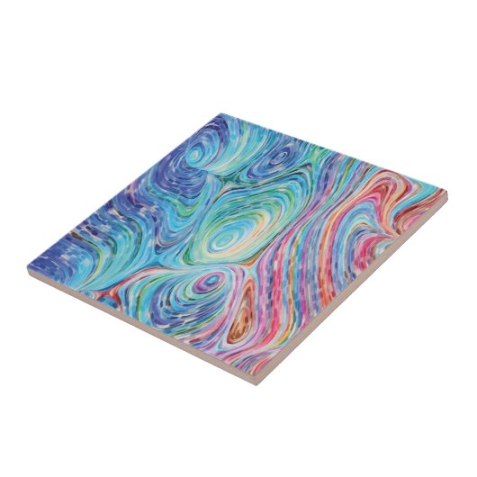 Farbige Wirbel Keramik Tile Fliese (Seite)