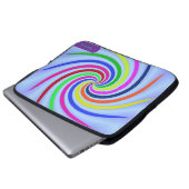 Farbige Wirbel Laptop-Sieb Laptopschutzhülle (Vorne Knopf)