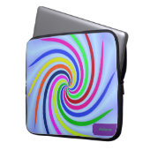 Farbige Wirbel Laptop-Sieb Laptopschutzhülle (Vorderseite Links)