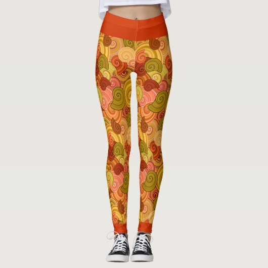 Farbige Wirbel Leggings (Vorderseite)
