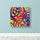 Farbige Wirbel Leinwanddruck (Insitu (Holzboden))