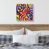 Farbige Wirbel Leinwanddruck (Insitu (Schlafzimmer))