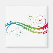 Farbige Wirbel Magnet (Vorne)