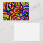 Farbige Wirbel Mitteilungskarte (Vorne/Hinten)